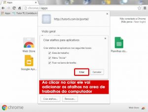 10 - criando atalhos na area de trabalho com google apps