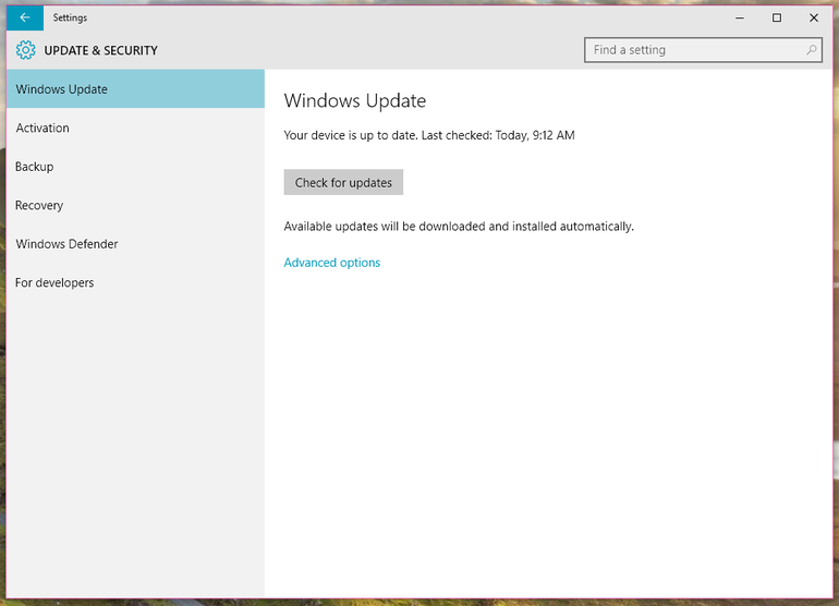 windows update do windows 10