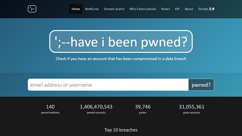 site have i been pwned