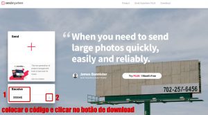colocando o código para receber o arquivo pelo send-anywhere